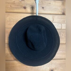 Foxgloves C3 Cotton Crochet Garden Hat – Black – UPF 50+